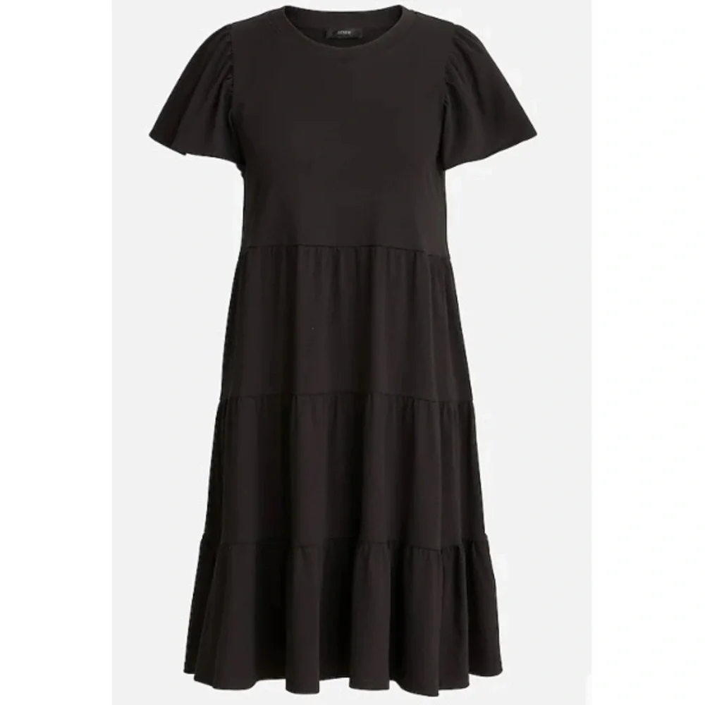 J. Crew Knit Broken-in Jersey Tiered Mini Dress